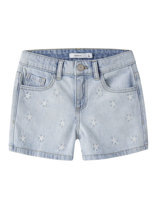 Dsiney Kidz - Name It Blue Star Embroided Denim Shorts image 1