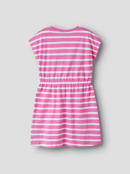 Name It Pink Striped Sleeveless Tie Waist Dress image 2