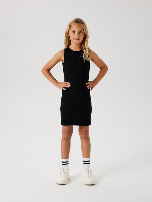 Dsiney Kidz - NAME IT Black Ribbed Cotton Tank Dress image 1