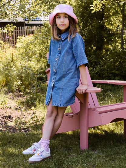 Name It Blue Short Sleeve Denim Dress image 1