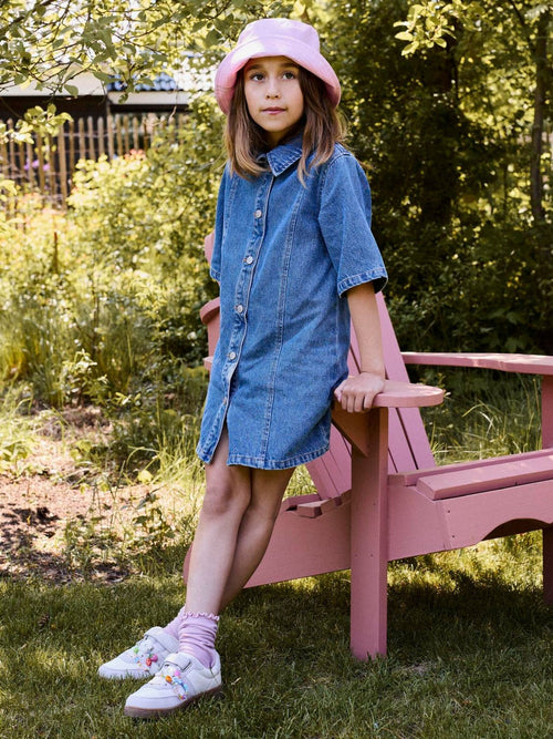 Name It Blue Short Sleeve Denim Dress image 1