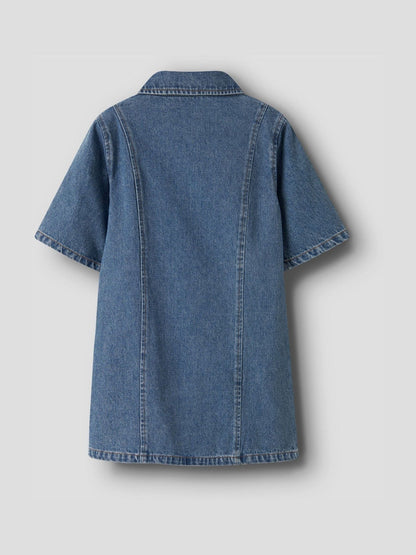 Name It Blue Short Sleeve Denim Dress image 4
