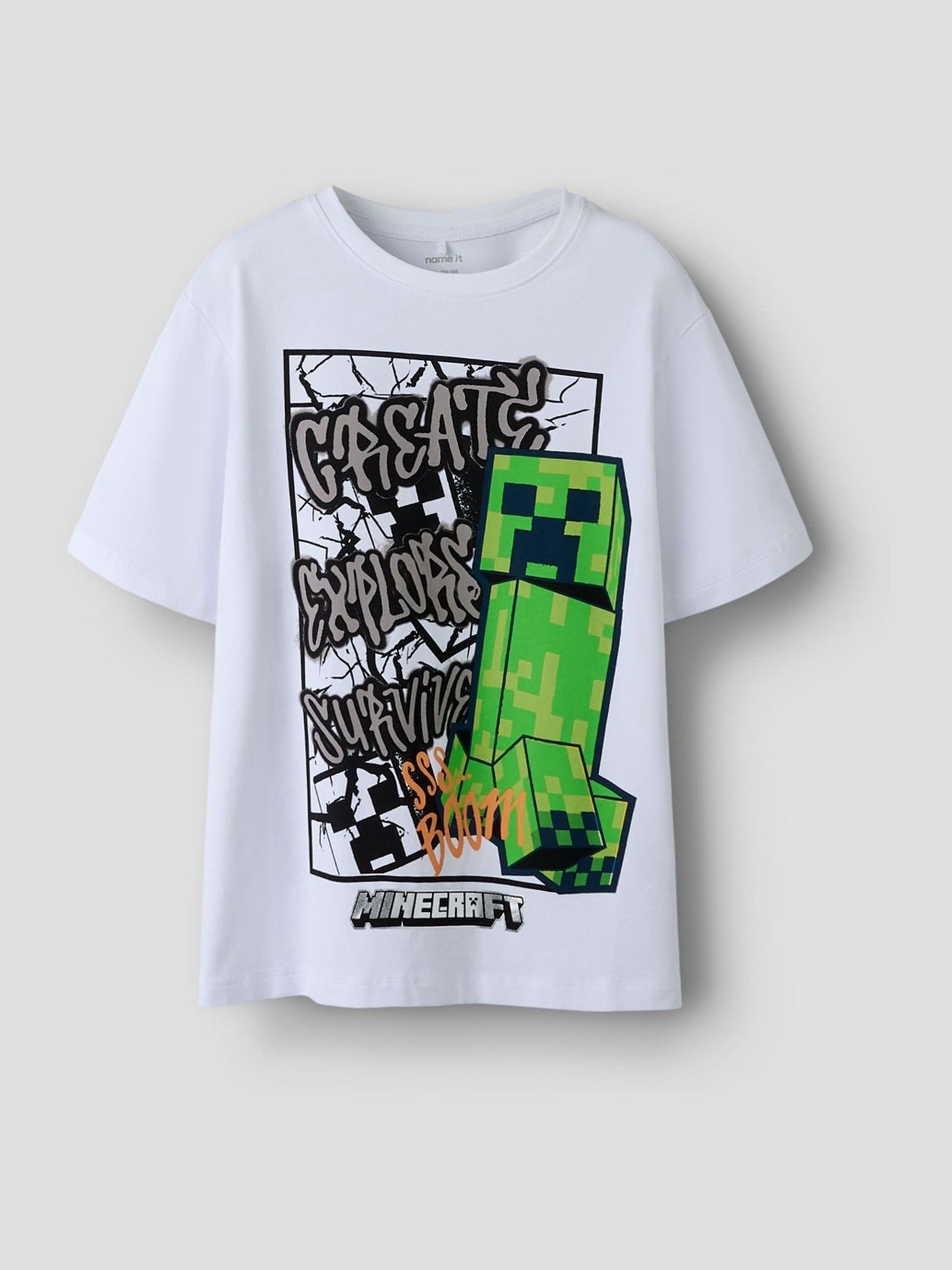 Dsiney Kidz - Name It White Minecraft Short Sleeve T-Shirt image 1
