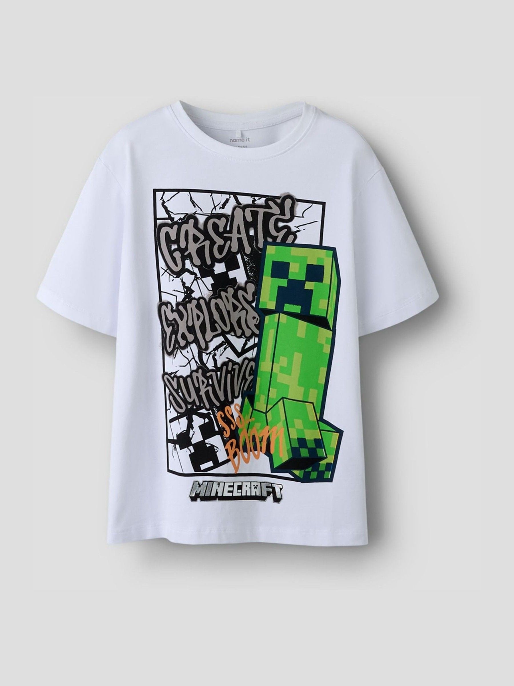 Dsiney Kidz - Name It White Minecraft Short Sleeve T-Shirt image 1