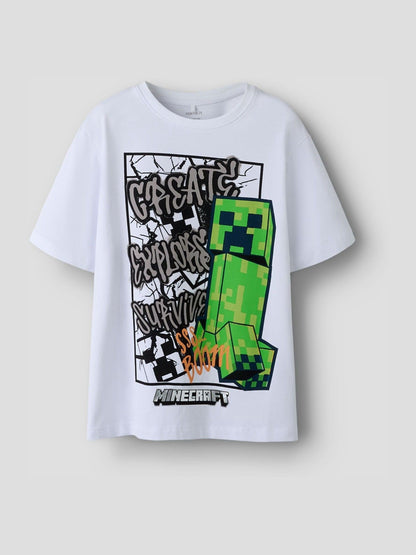 Dsiney Kidz - Name It White Minecraft Short Sleeve T-Shirt image 1