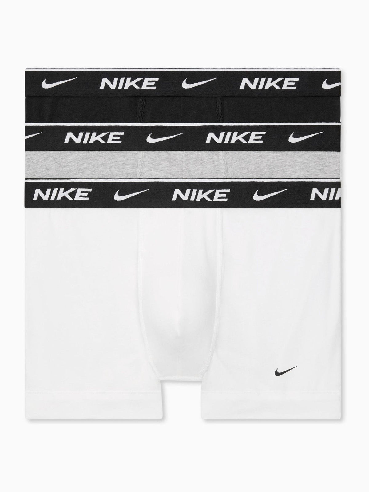 Dsiney Kidz - Nike Black/Grey/White Essential Cotton Stretch Boxer Trunks 3 Pack image 1