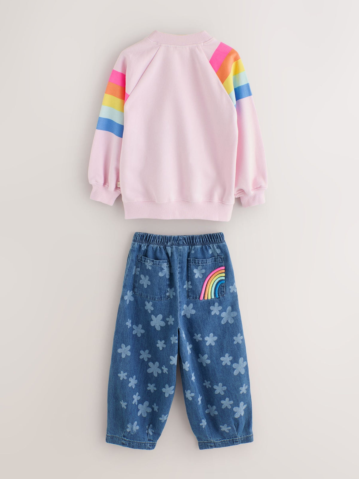 Little Bird by Jools Oliver Rainbow Swoosh Sweat Top & Trousers Set - image 11
