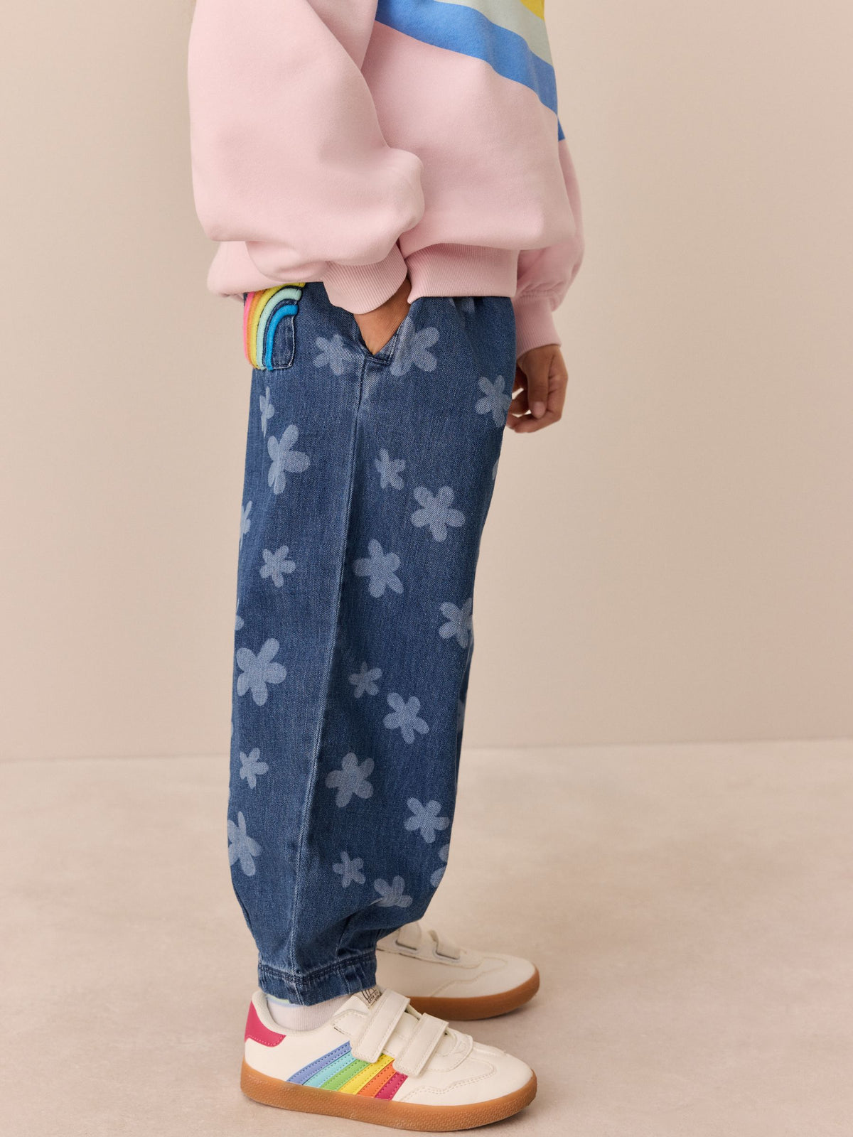 Little Bird by Jools Oliver Rainbow Swoosh Sweat Top & Trousers Set - image 6