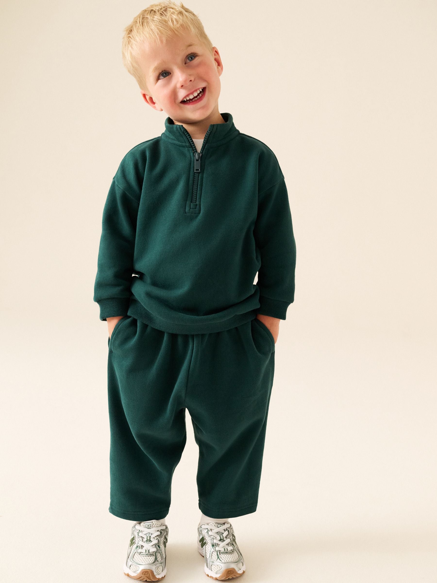 Dsiney Kidz - Dark Green Wide Fit Soft Touch Jersey Joggers (3mths-7yrs) image 1