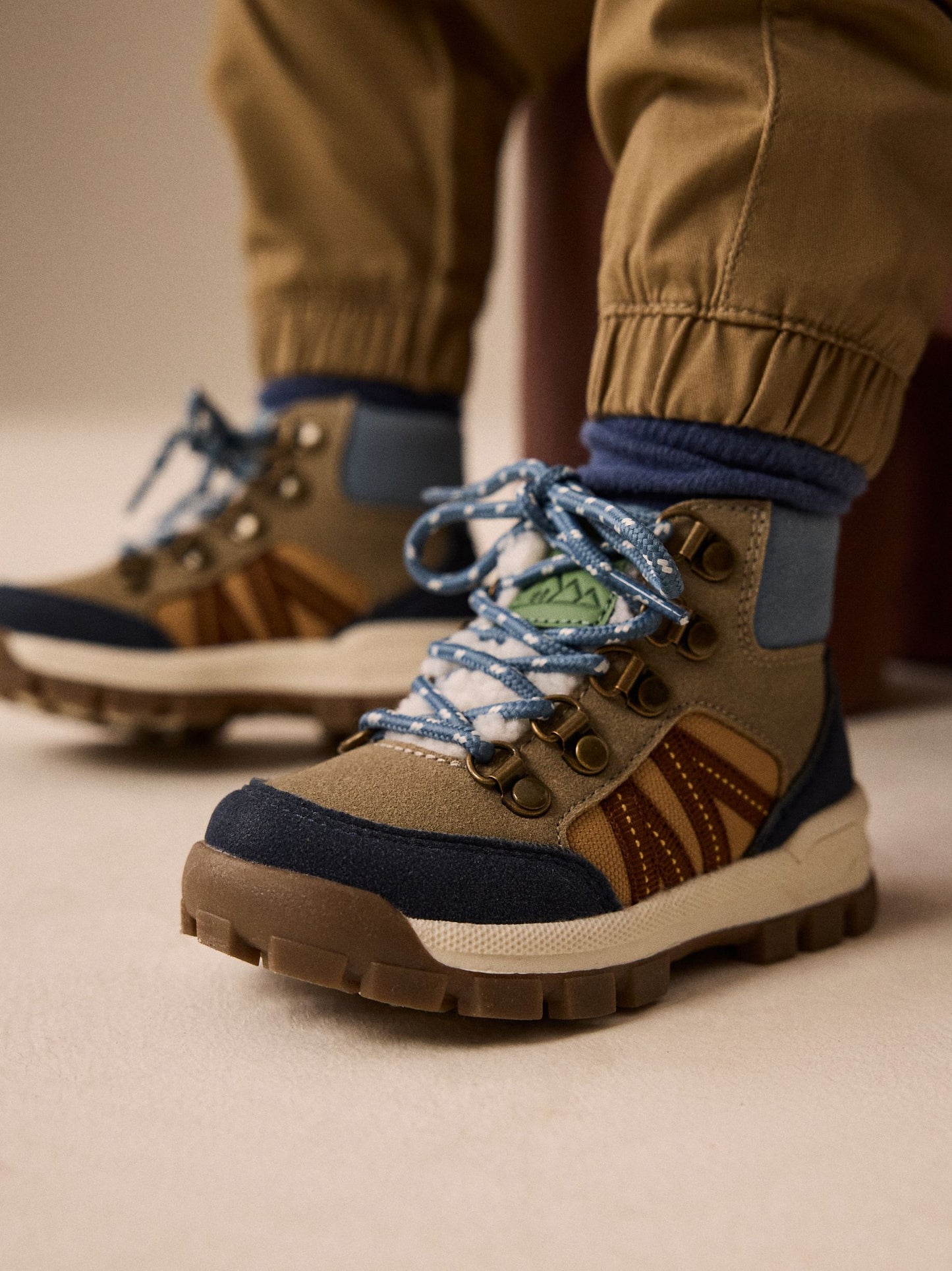 Navy Standard Fit (F) Warm Lined Touch Fastening Boots image 1