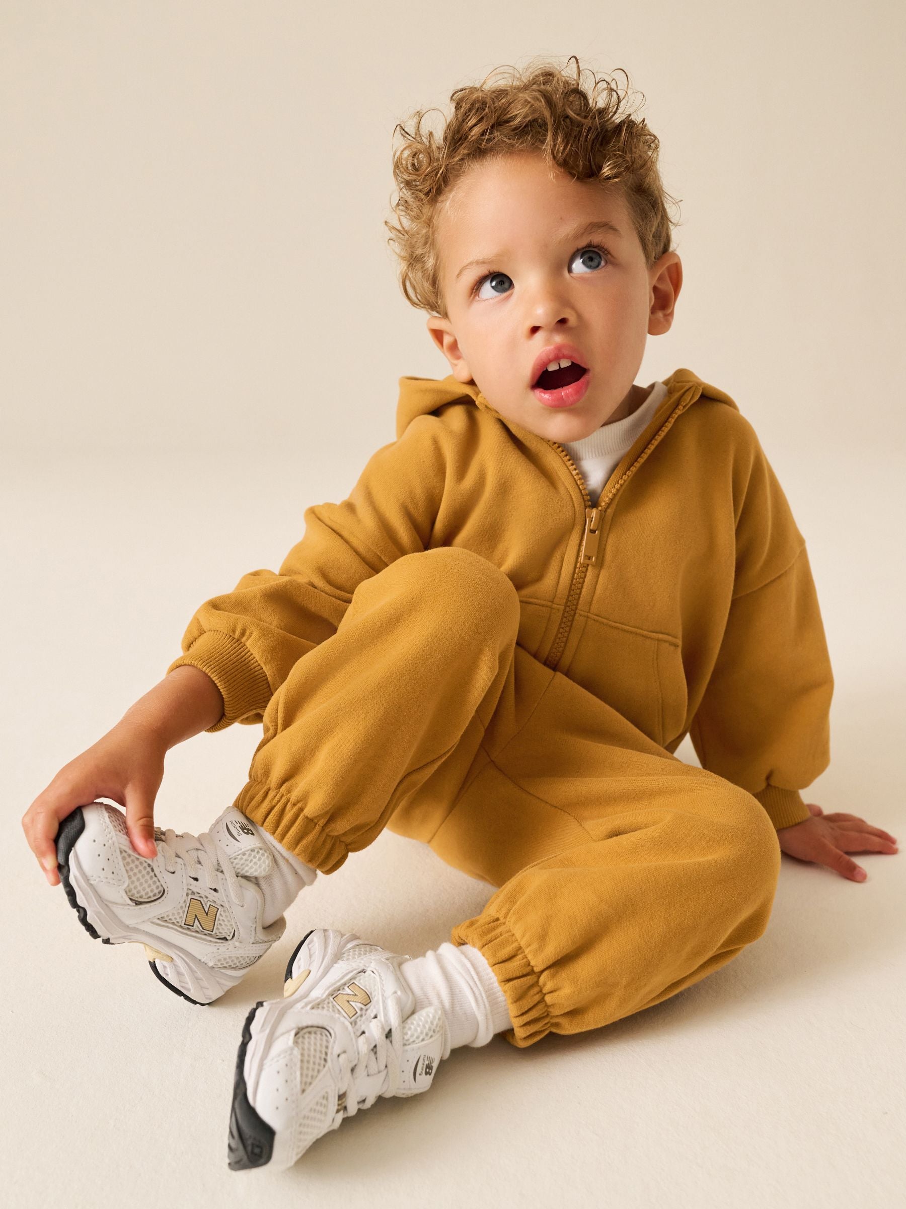 Dsiney Kidz - Ochre Yellow Regular Fit Soft Touch Jersey Joggers (3mths-7yrs) image 4