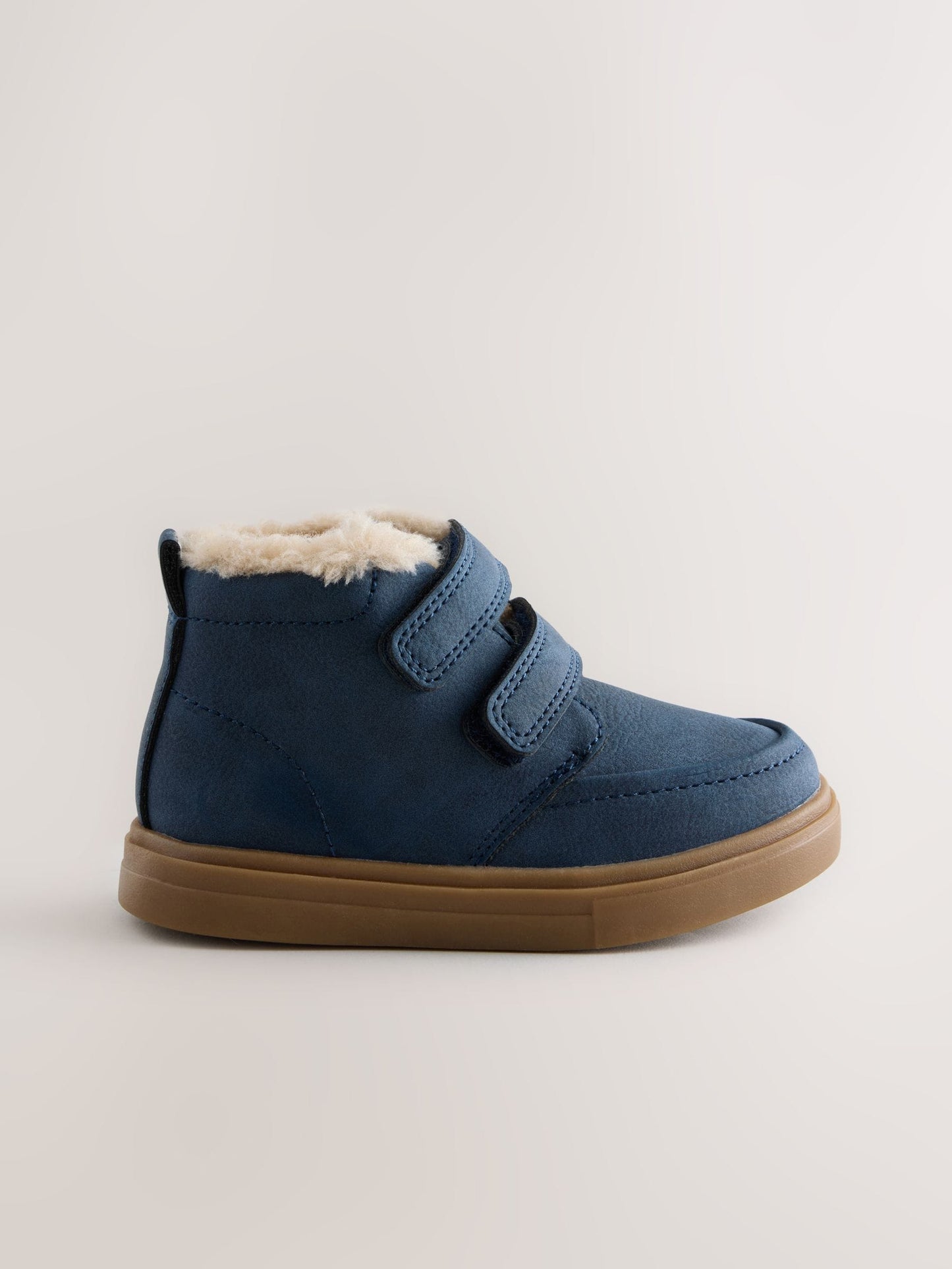 Navy Wide Fit (G) Warm Lined Touch Fastening Boots image 2