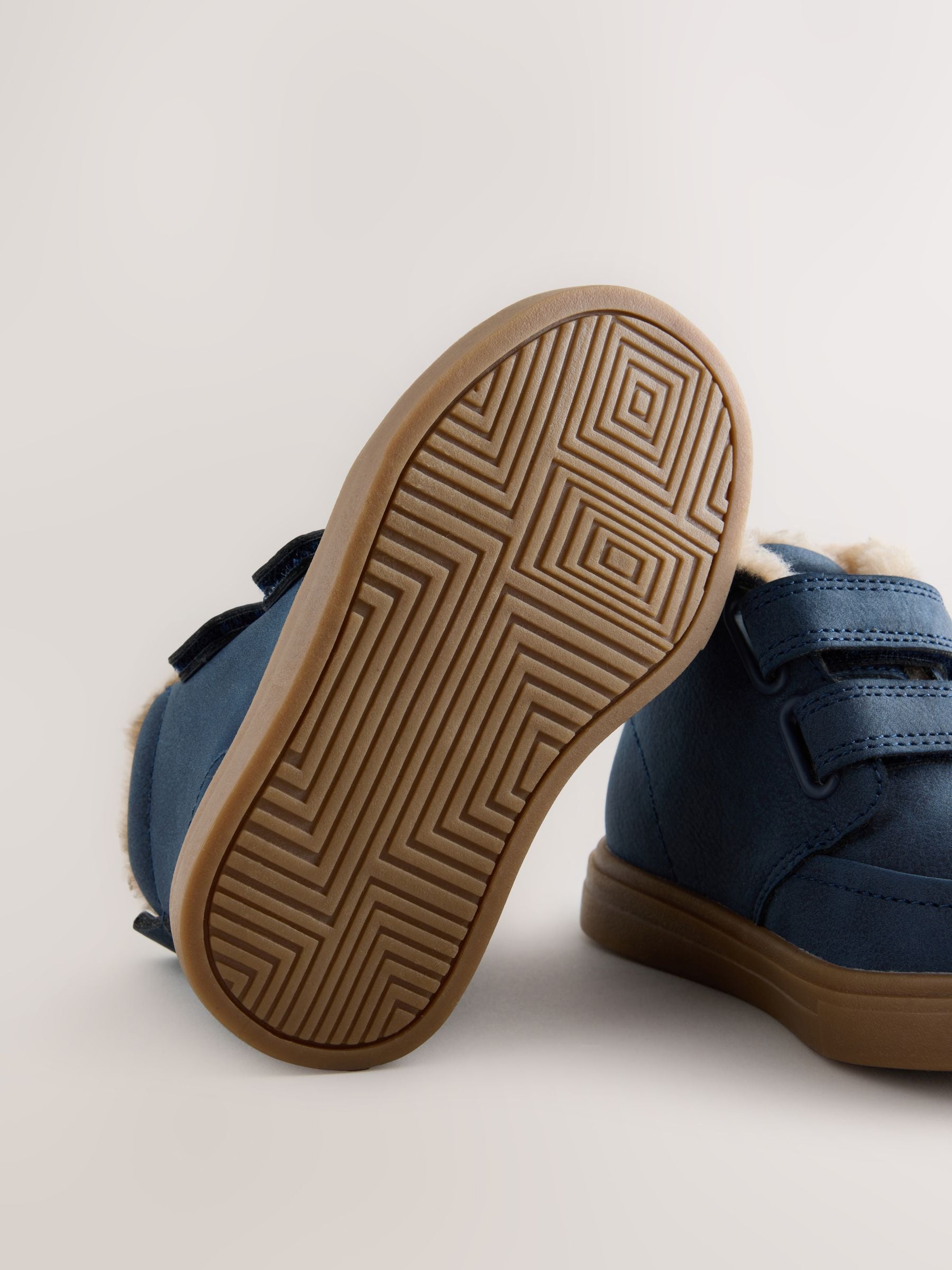 Navy Wide Fit (G) Warm Lined Touch Fastening Boots image 5