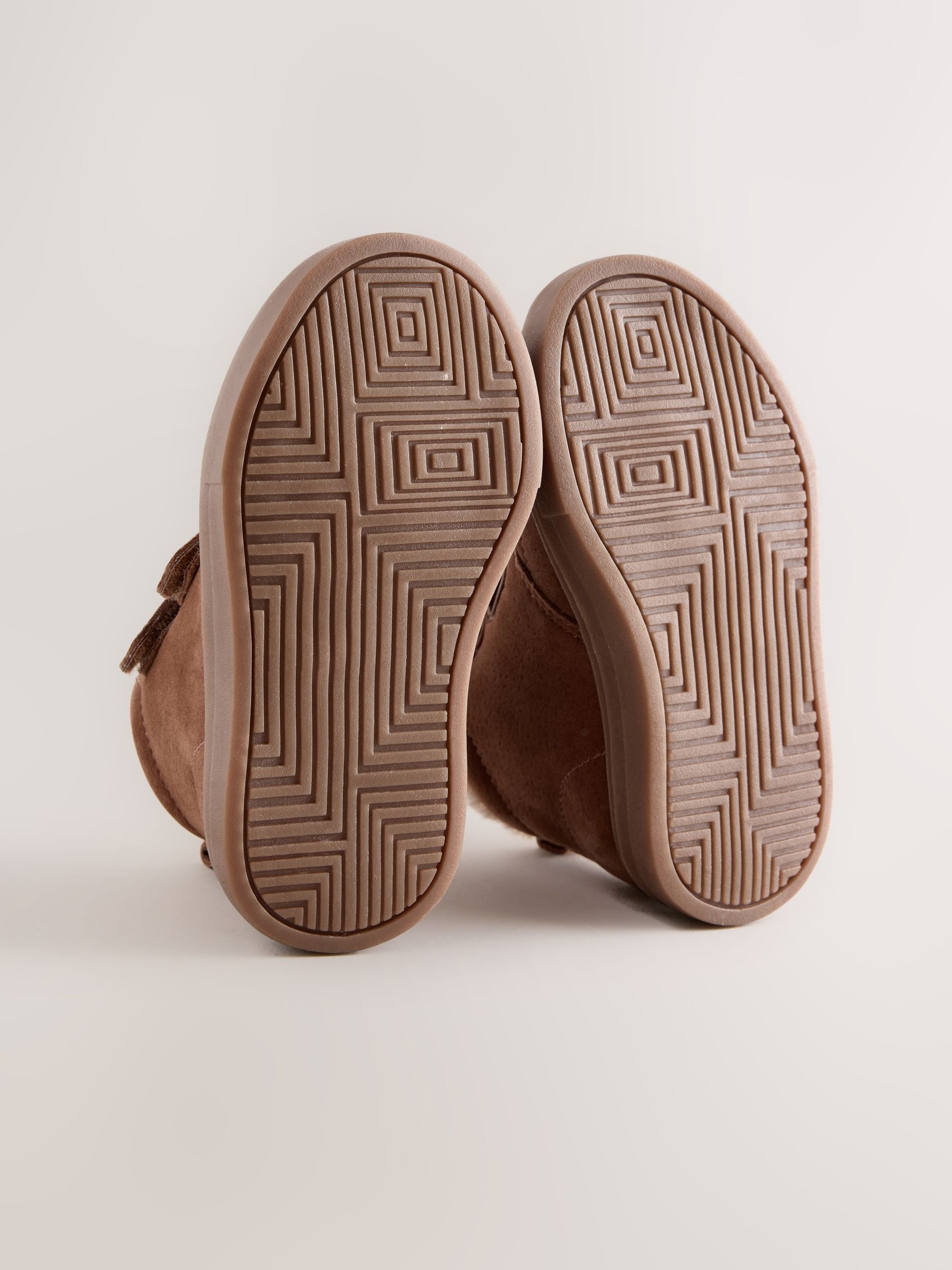 Tan Brown Standard Fit (F) Warm Lined Touch Fastening Boots image 5