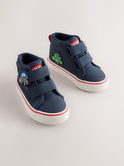 Dsiney Kidz - Navy Marvel Hi-Top Touch Fastening Boots image 1