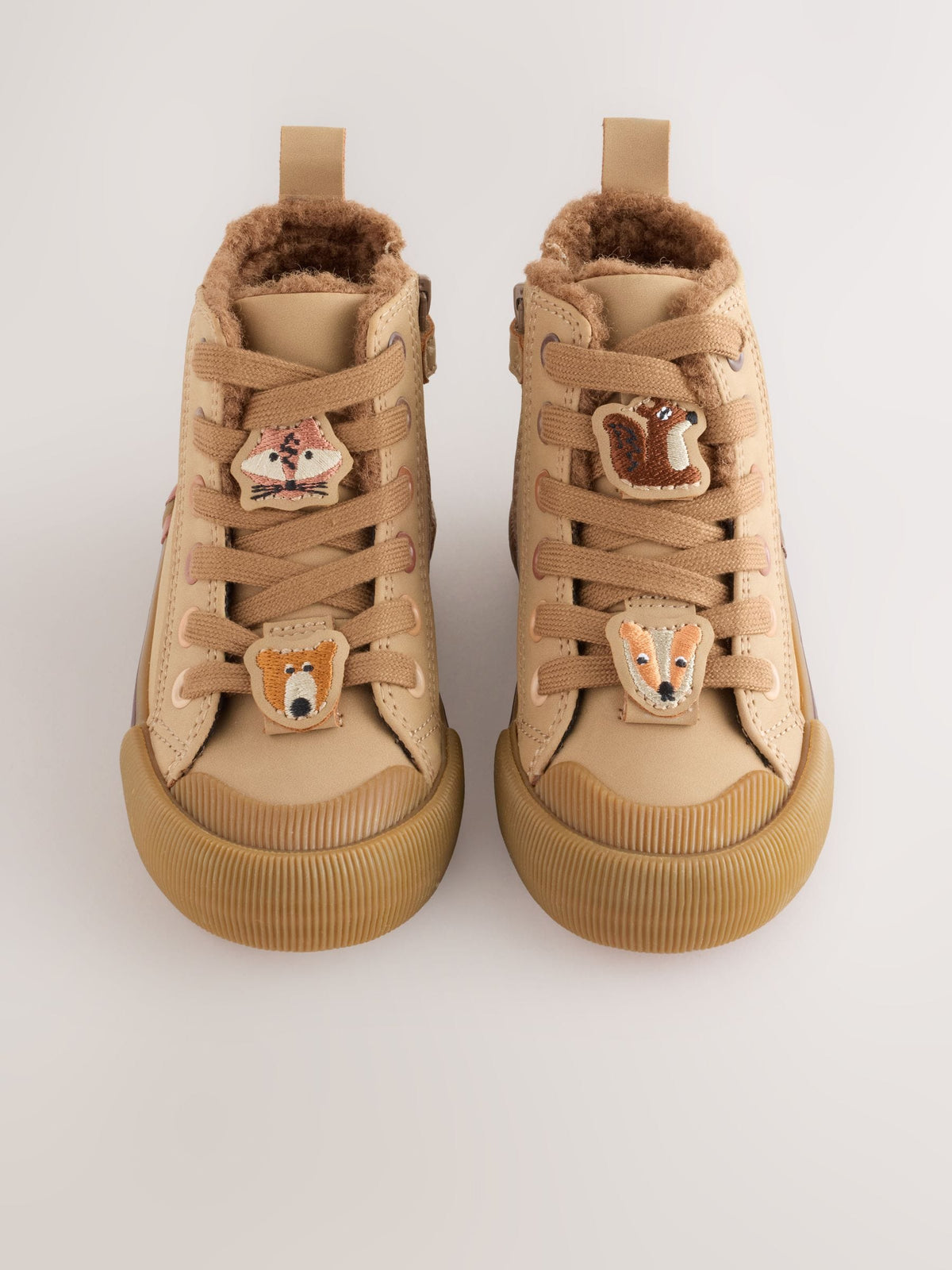 Dsiney Kidz - Brown Fox Standard Fit (F) Zip Fastening Hi Top Trainers image 3