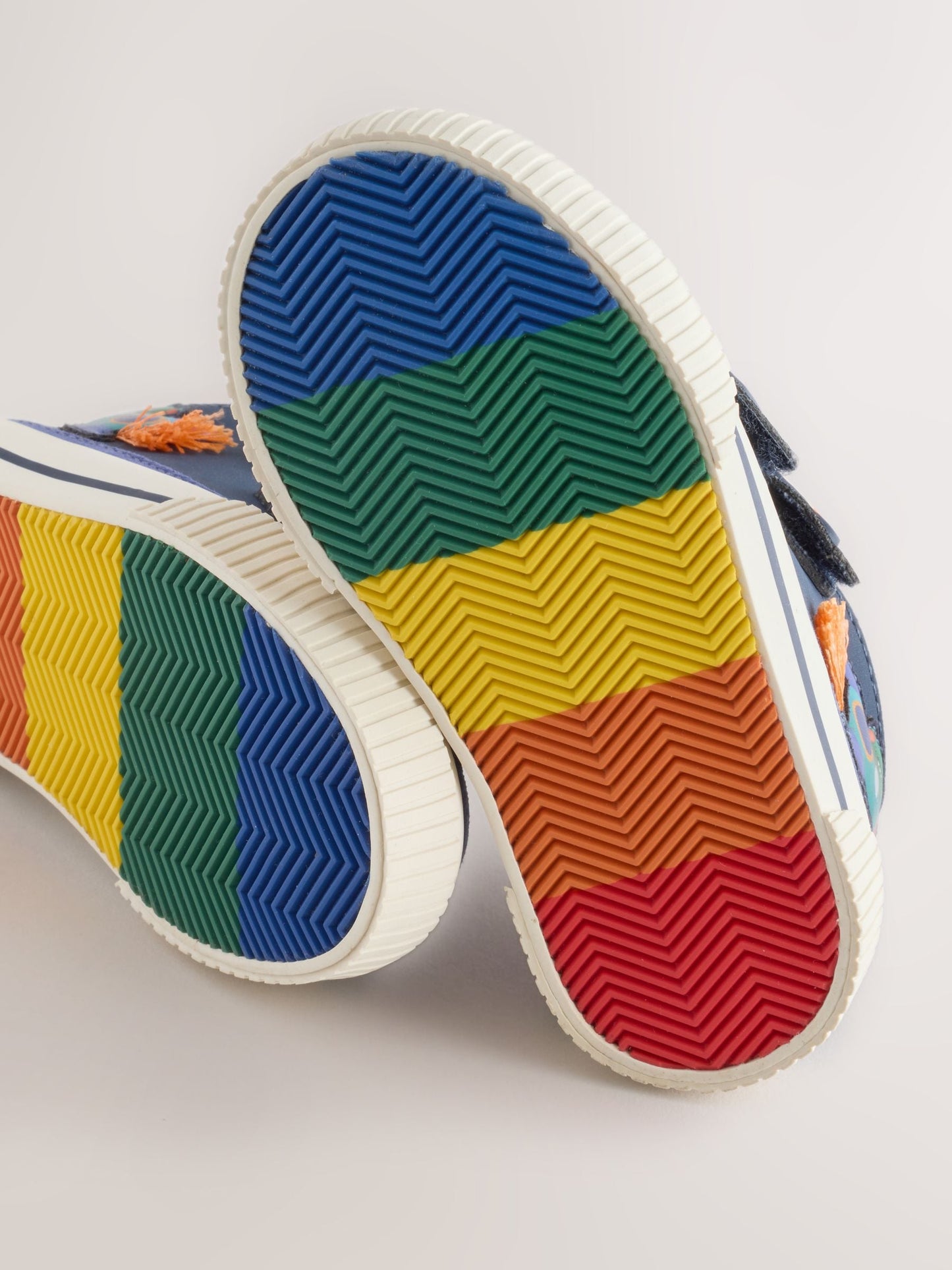 Navy Planets Standard Fit (F) Hi-Top Touch Fastening Trainers image 4