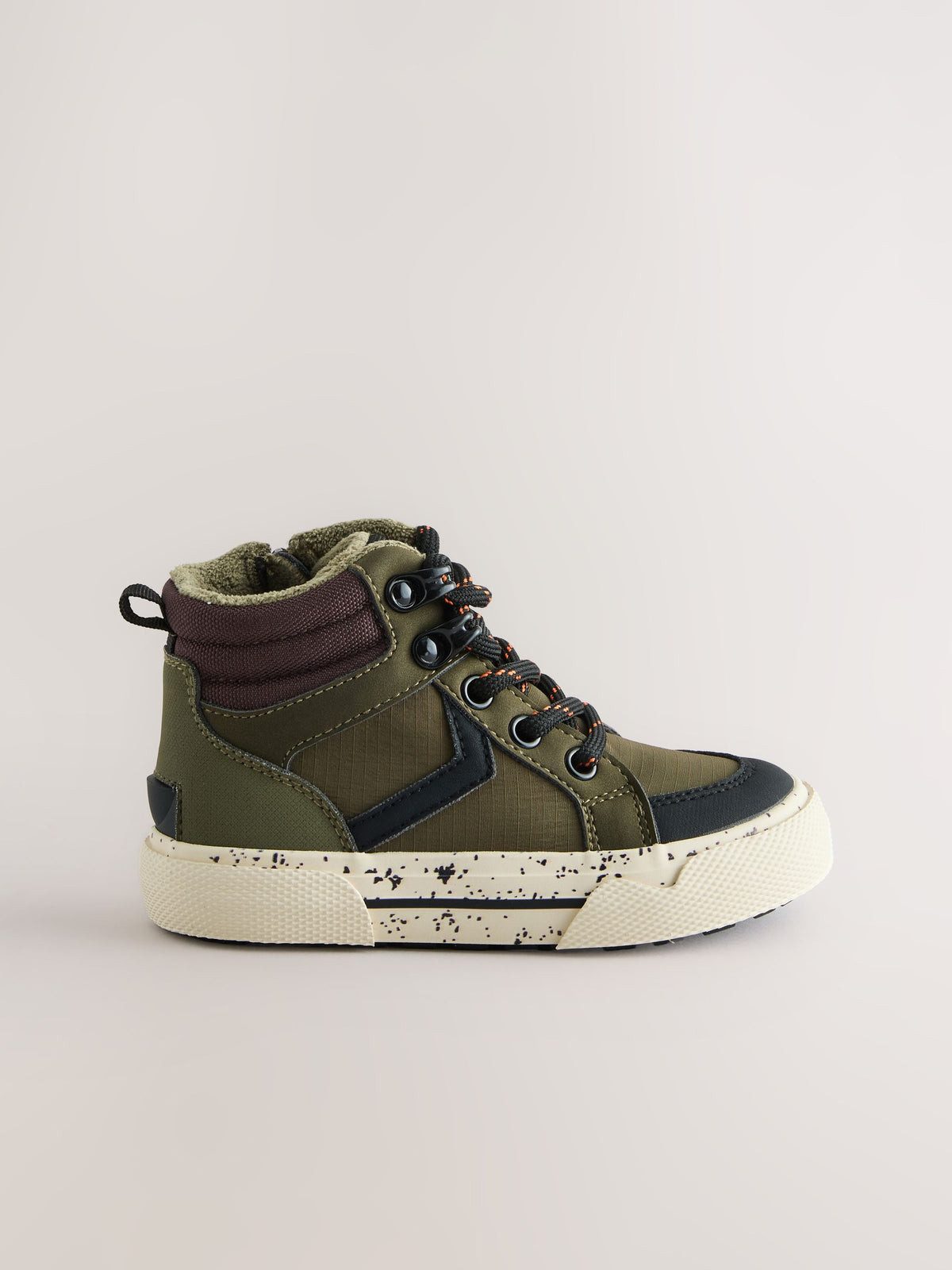 Dsiney Kidz - Khaki Green Standard Fit (F) Lace Up Hi-Top Boots image 2