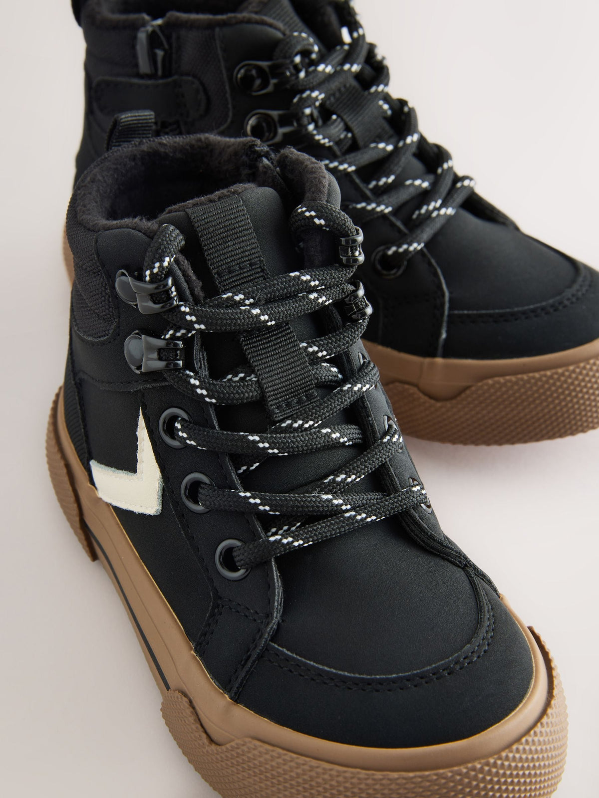 Dsiney Kidz - Black Standard Fit (F) Lace Up Hi-Top Boots image 3