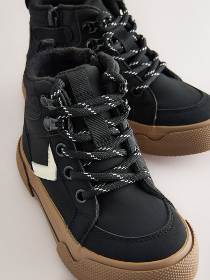 Dsiney Kidz - Black Standard Fit (F) Lace Up Hi-Top Boots image 3