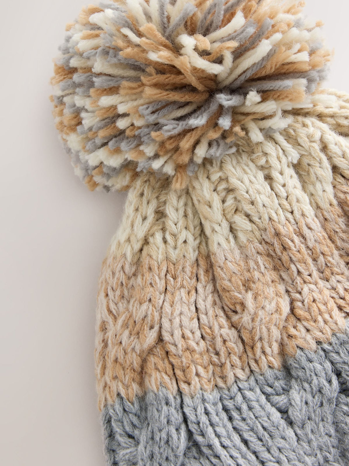 Stone Stripe Knitted Pom Beanie (1-16yrs) - image 4