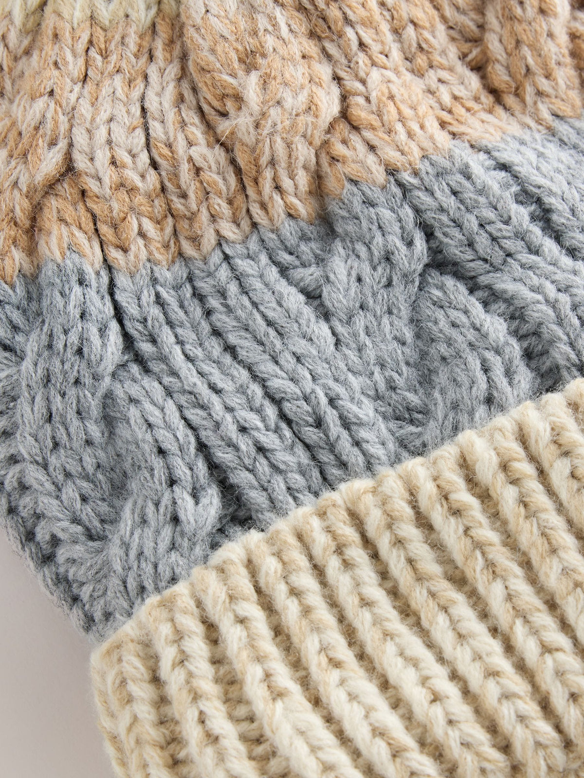 Stone Stripe Knitted Pom Beanie (1-16yrs) - image 5