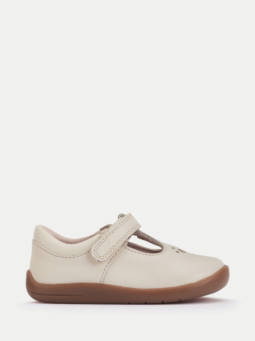 Start-Rite Cream Eternal Leather T-Bar Toddler Shoes image 1