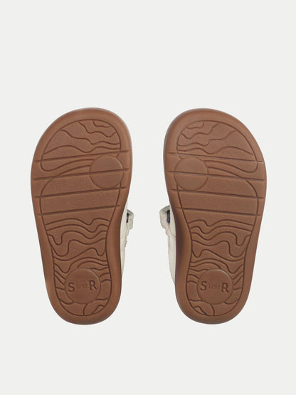 Start-Rite Cream Pearlised Leather Eternal T-bar Rip-tape First Walking Shoes image 4