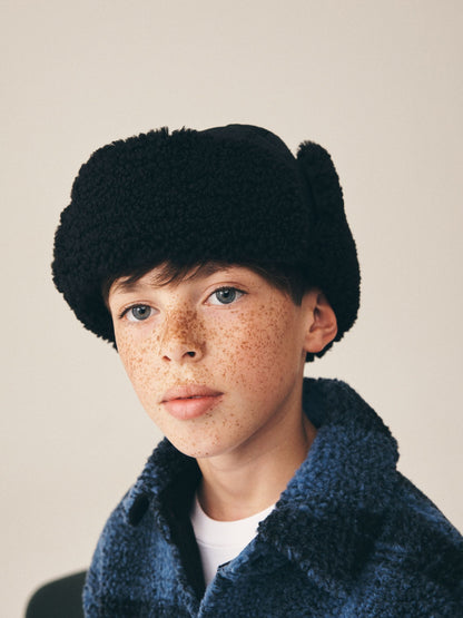 Black Corduroy Trapper Hat (1-16yrs) - image 3