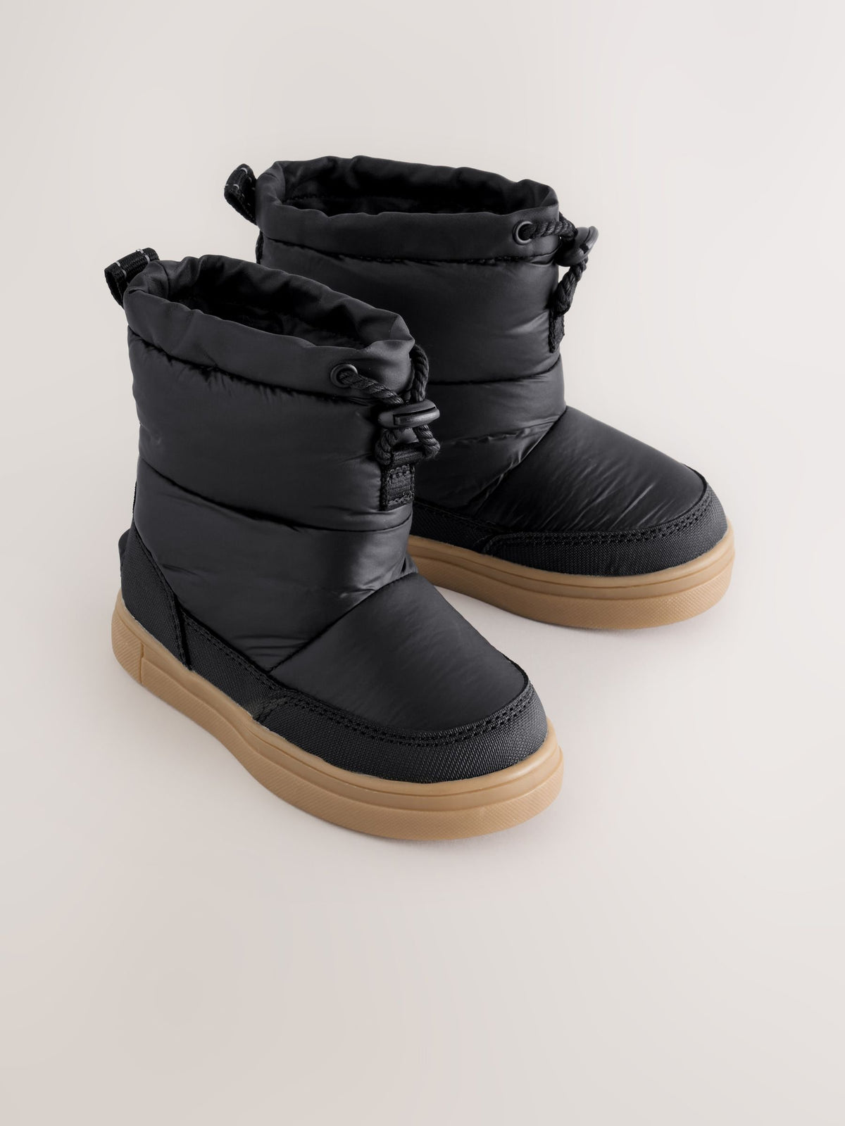 Dsiney Kidz - Black Pull On Quilted Snow Boots image 1