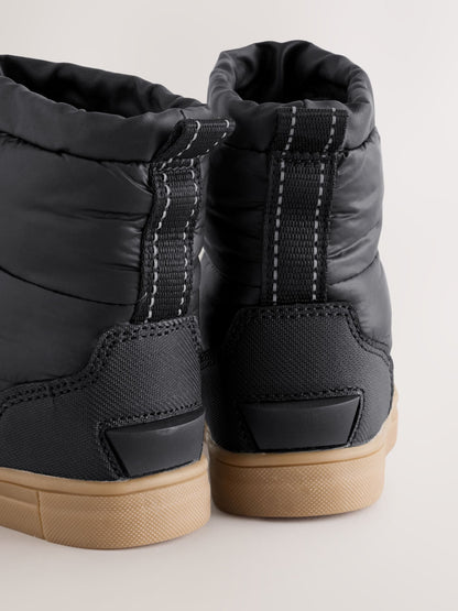 Dsiney Kidz - Black Pull On Quilted Snow Boots image 4