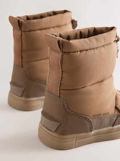 Dsiney Kidz - Brown Bear Pull On Quilted Snow Boots image 4