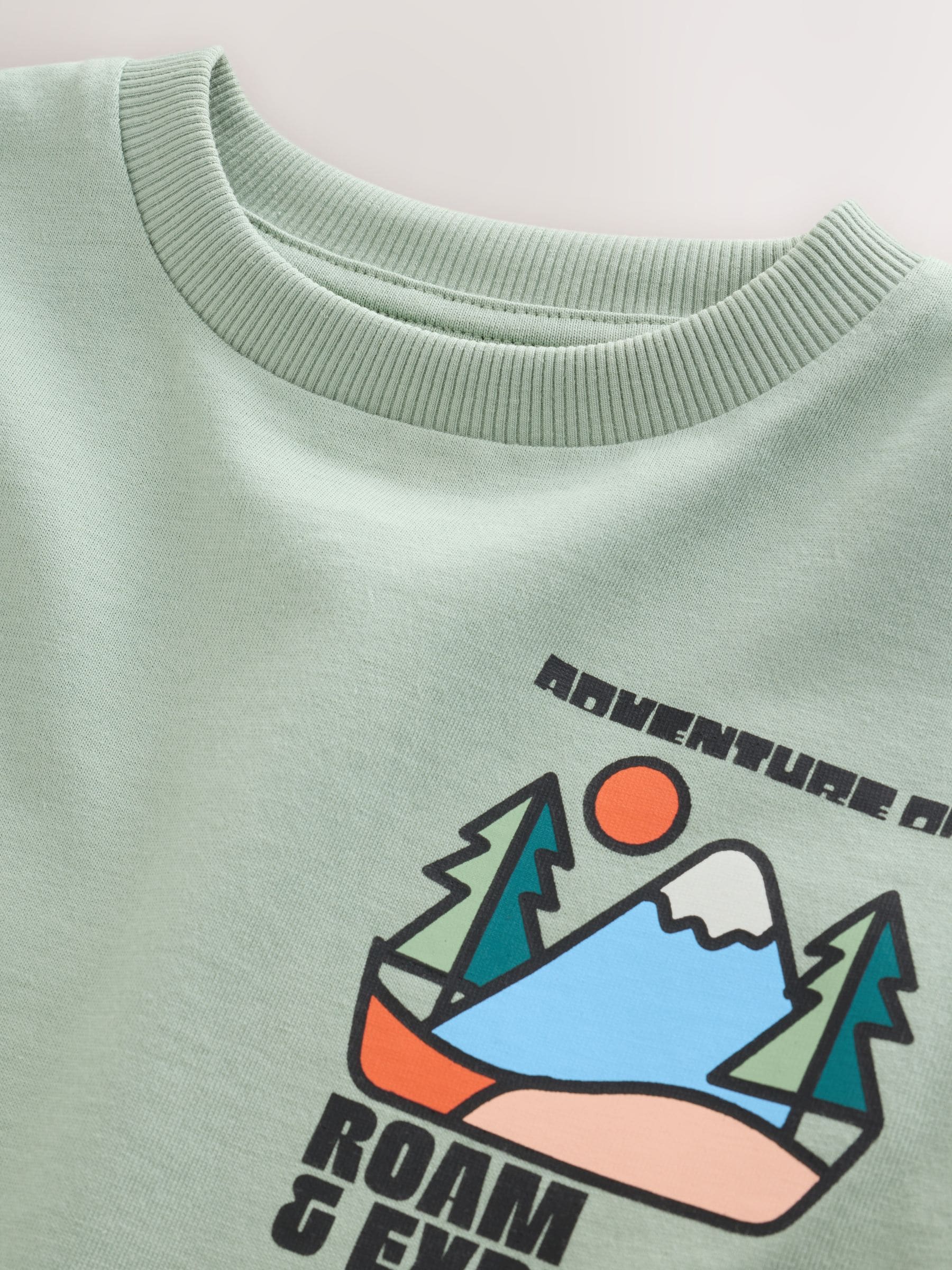Dsiney Kidz - Sage Green Roam and Explore Long Sleeve Back Graphic T-Shirt (3mths-10yrs) image 10
