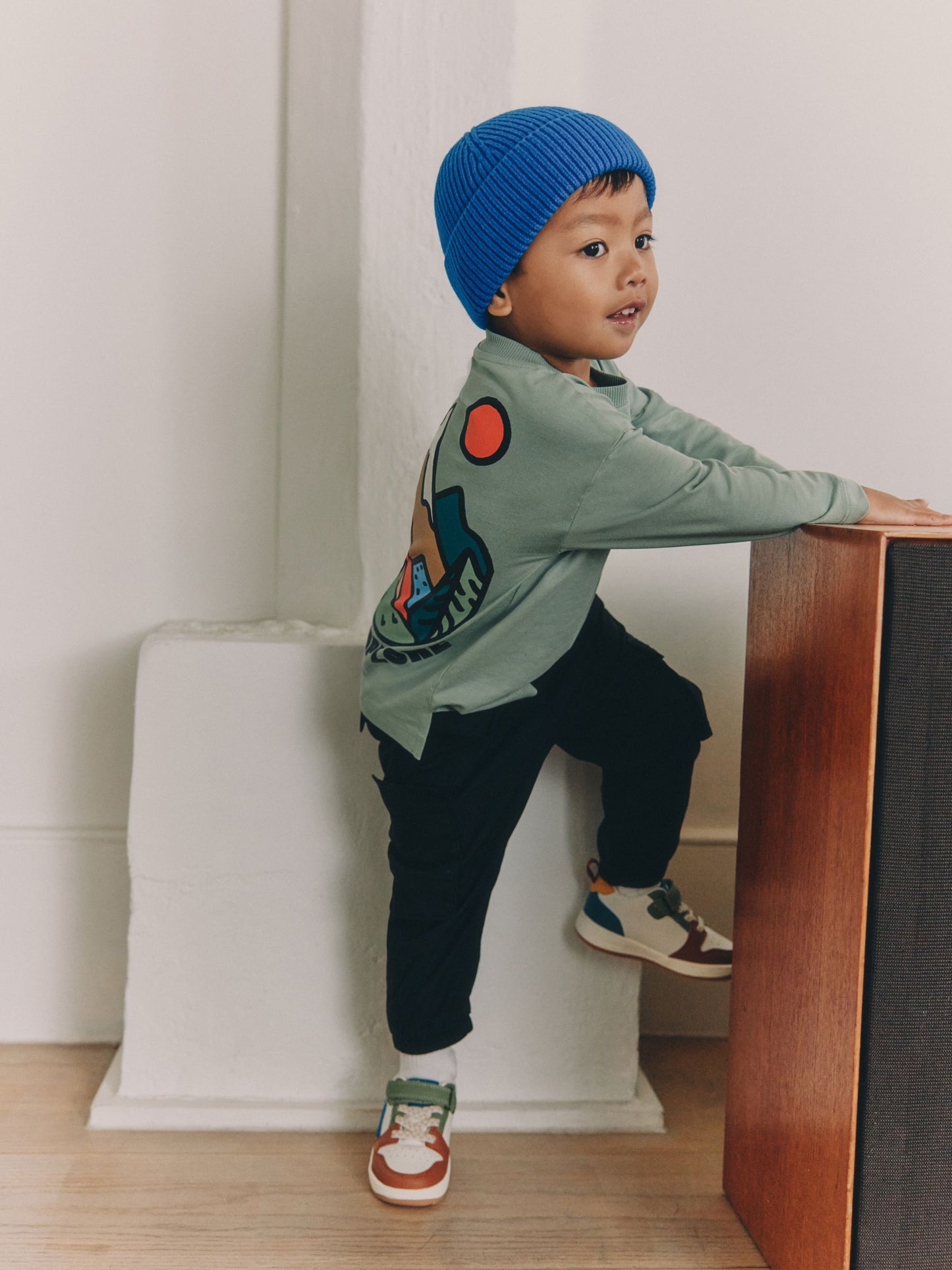 Dsiney Kidz - Sage Green Roam and Explore Long Sleeve Back Graphic T-Shirt (3mths-10yrs) image 5