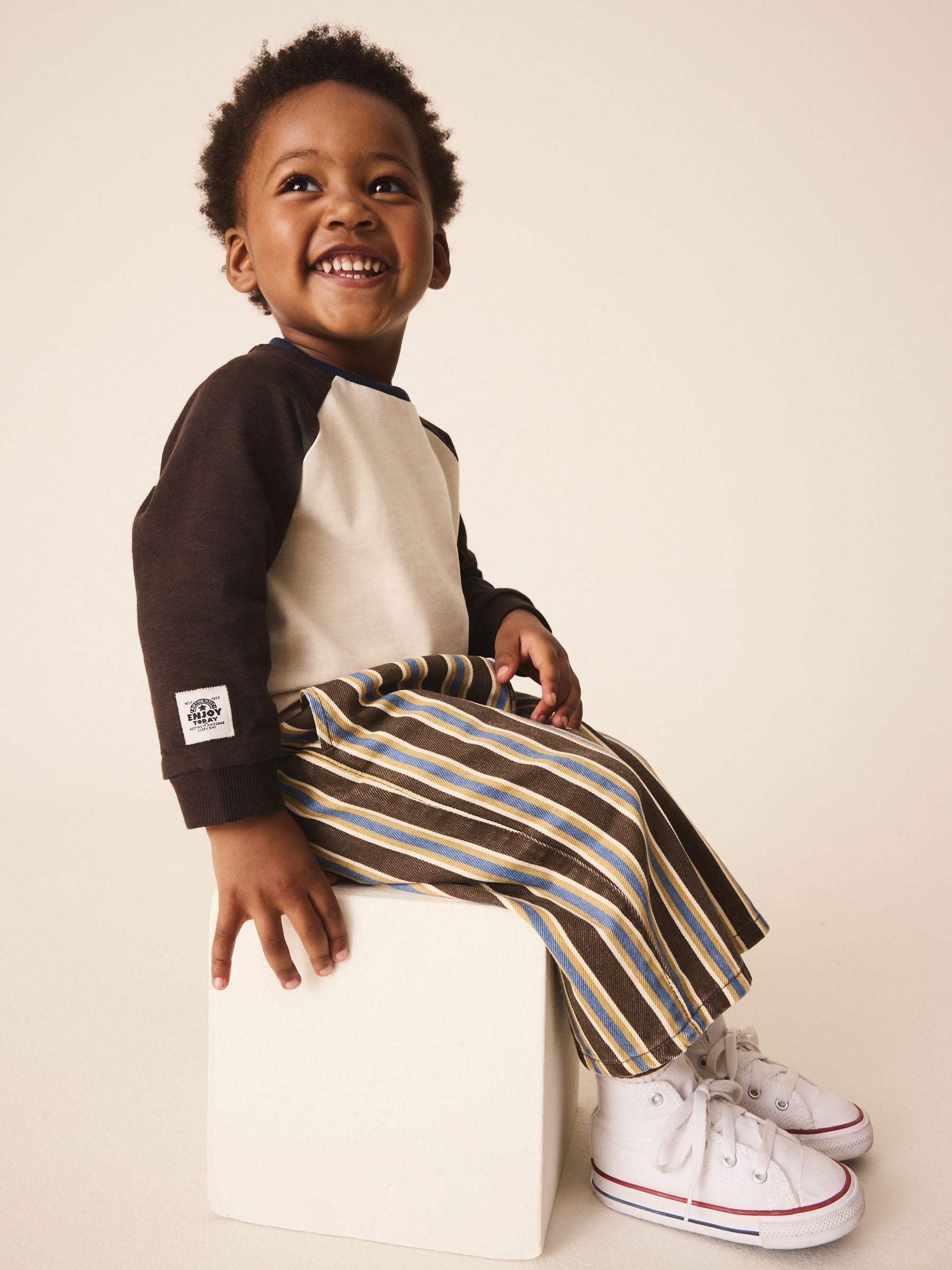 Dsiney Kidz - Brown/Cream Long Sleeve Raglan T-Shirt (3mths-7yrs) image 4