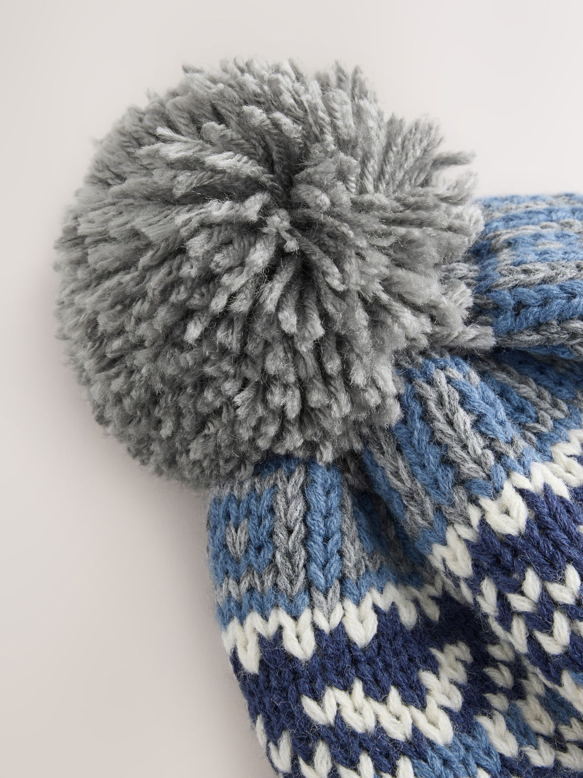 Blue/Grey Cable Beanie Scarf and Gloves Set (3-16yrs) - image 3