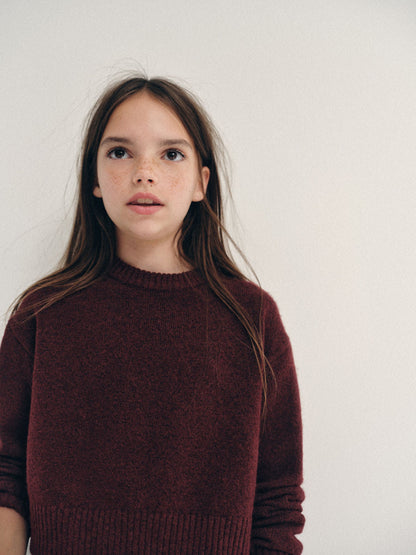 Dsiney Kidz - The Set Knitted Long Sleeve Top and Wide Leg Joggers Set Berry Red image 6