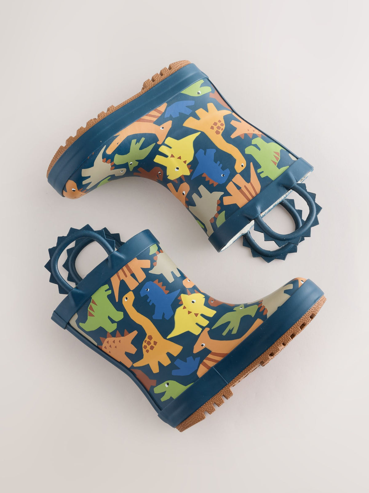 Dsiney Kidz - Navy Dinosaur Warm Lined Handle Wellies image 4