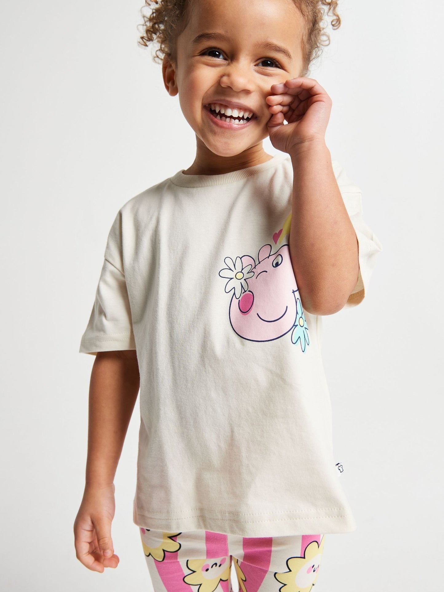 Brand Threads Pink Peppa Pig T-Shirt & Shorts Set image 3