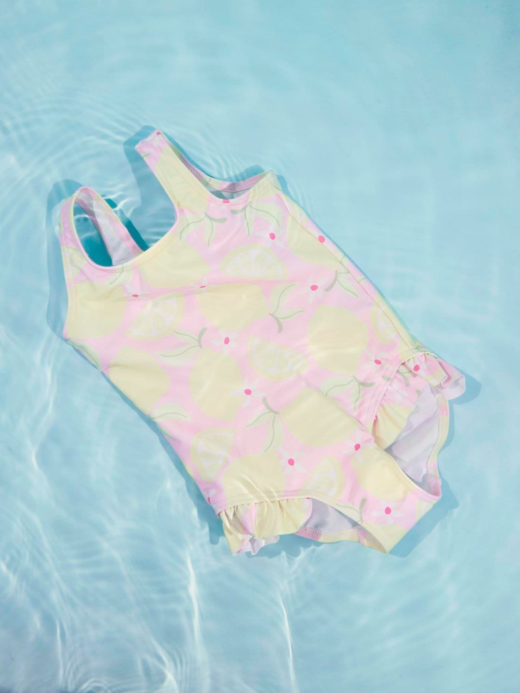 Name It Pink Lemon Print Swimsuit image 4