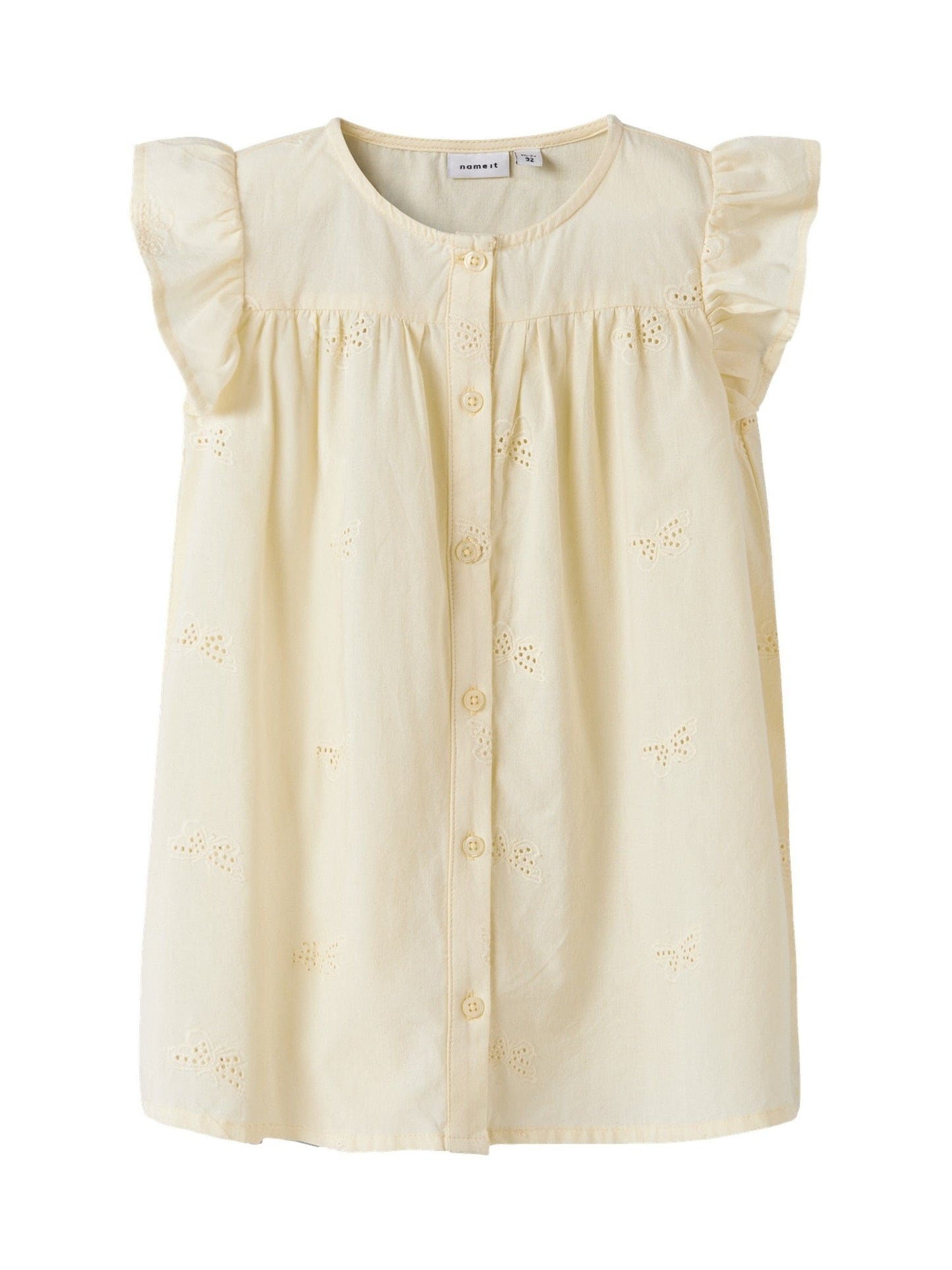 Name It Yellow Embroided Bow Detail Dress image 3