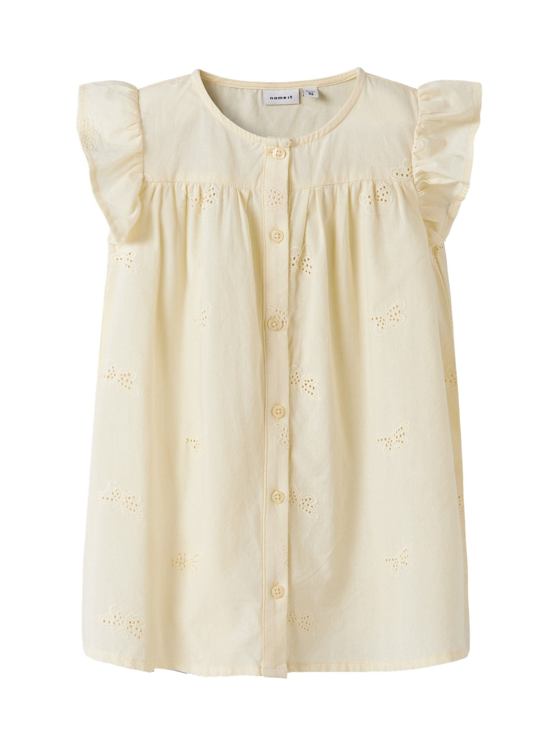 Name It Yellow Embroided Bow Detail Dress image 3