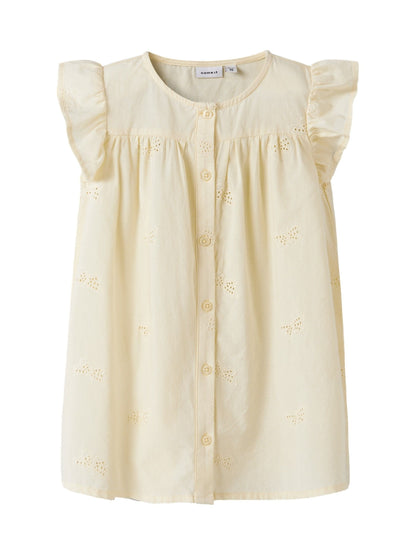 Name It Yellow Embroided Bow Detail Dress image 3