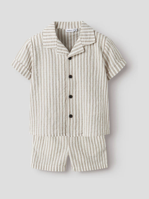 Name It Grey Striped Cotton Co-Ord image 1