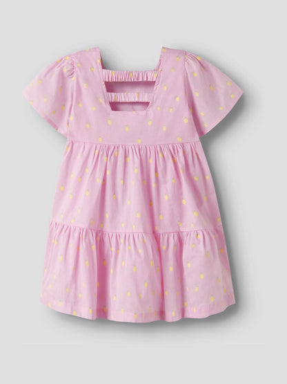 Name It Pink Short Sleeve Lemon Print Dress image 4