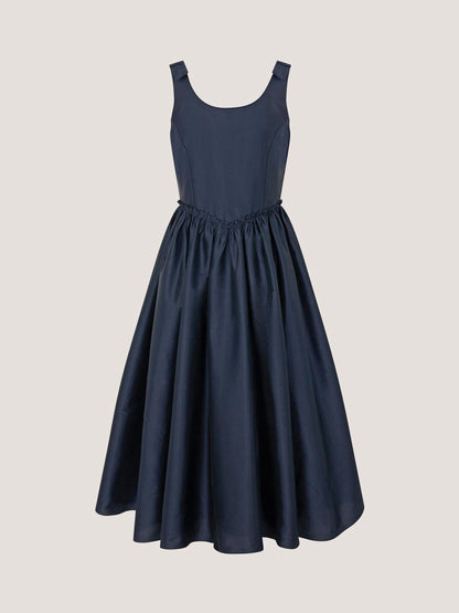 Monsoon Navy Blue Ohio Taffeta Prom Dress image 2