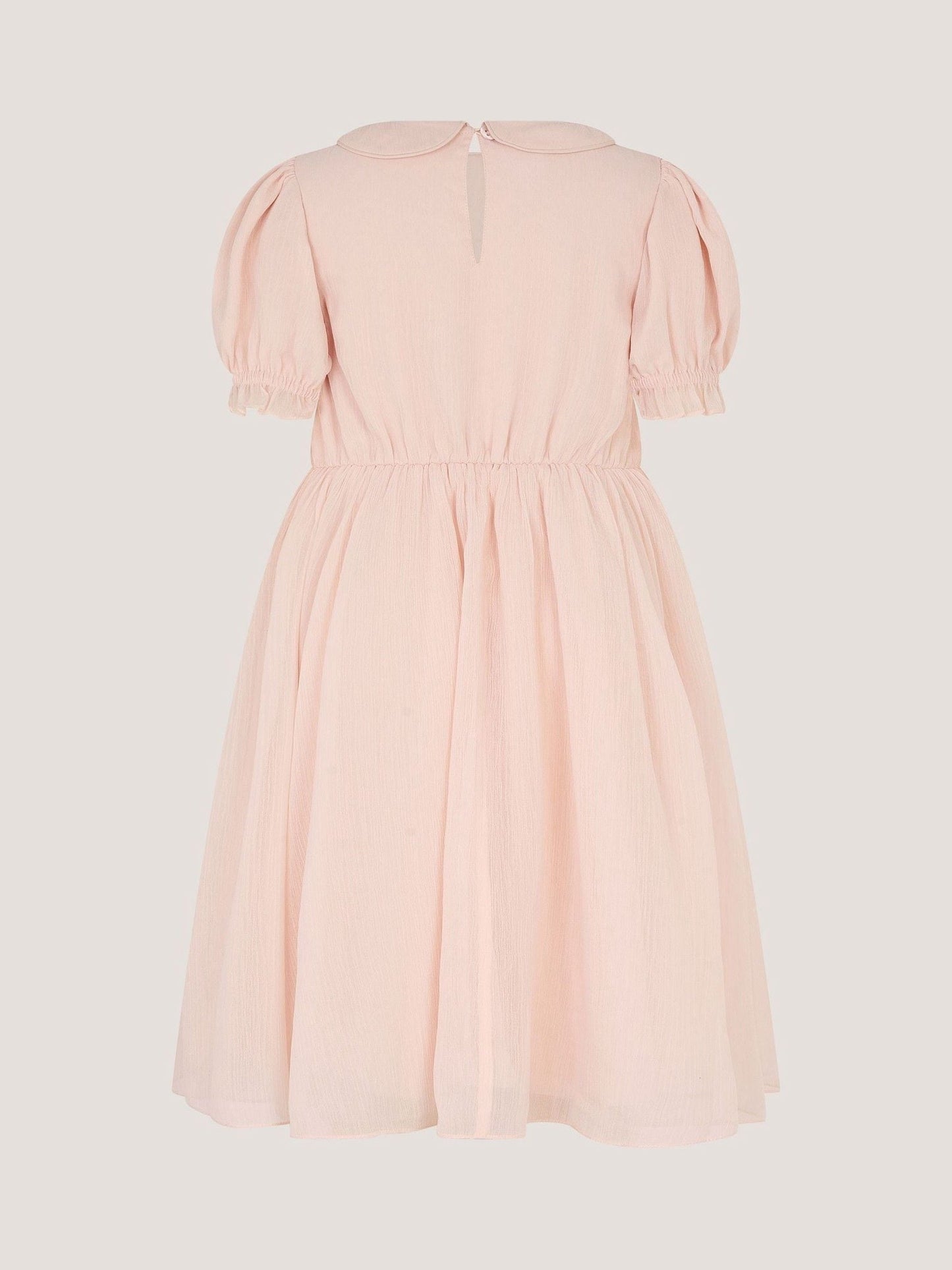 Monsoon Pink Romee Puff Sleeve Embroidered Party Dress image 2