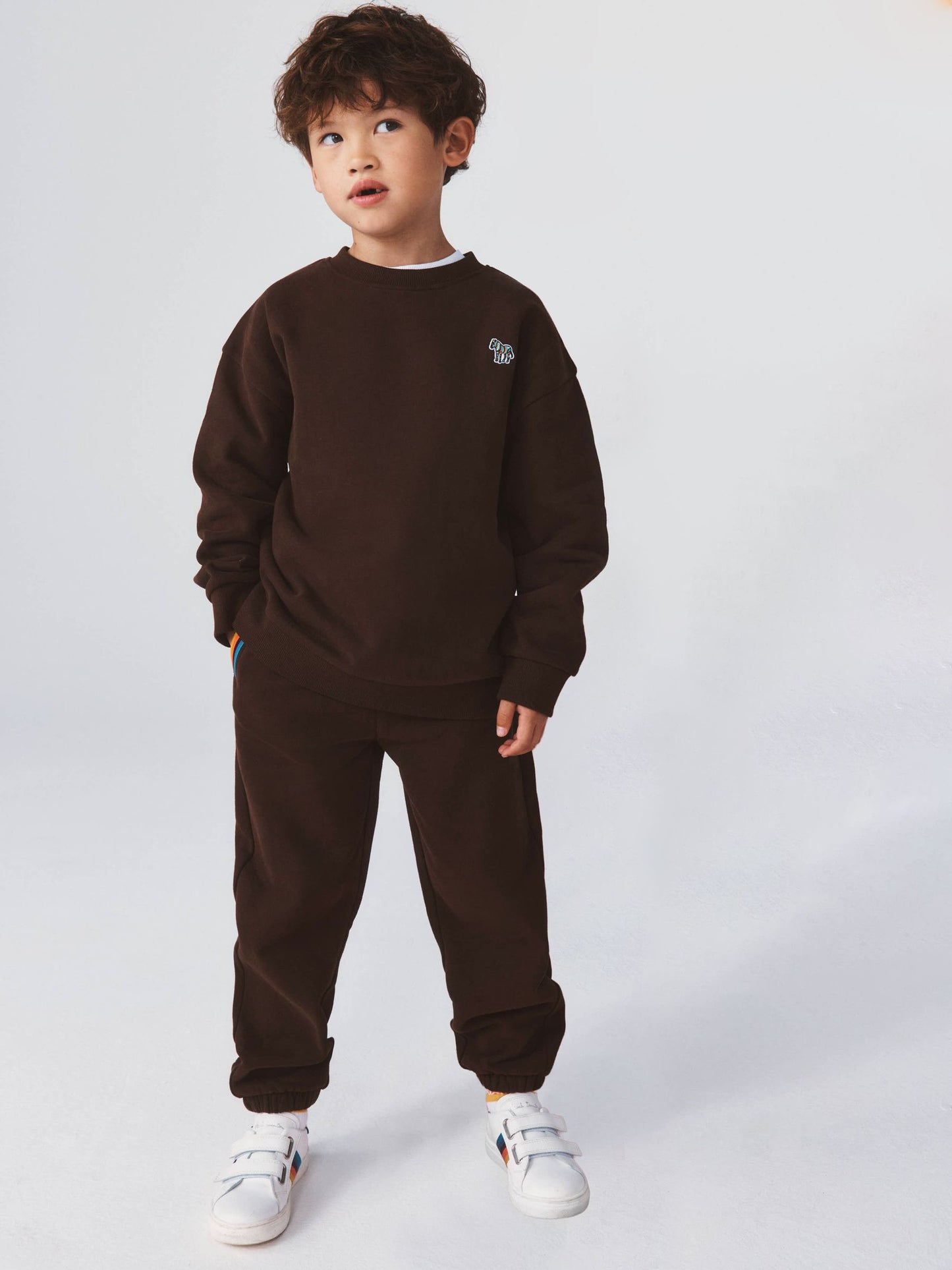 Dsiney Kidz - Paul Smith Junior Brown Zebra Sweatshirt and Joggers Set image 1