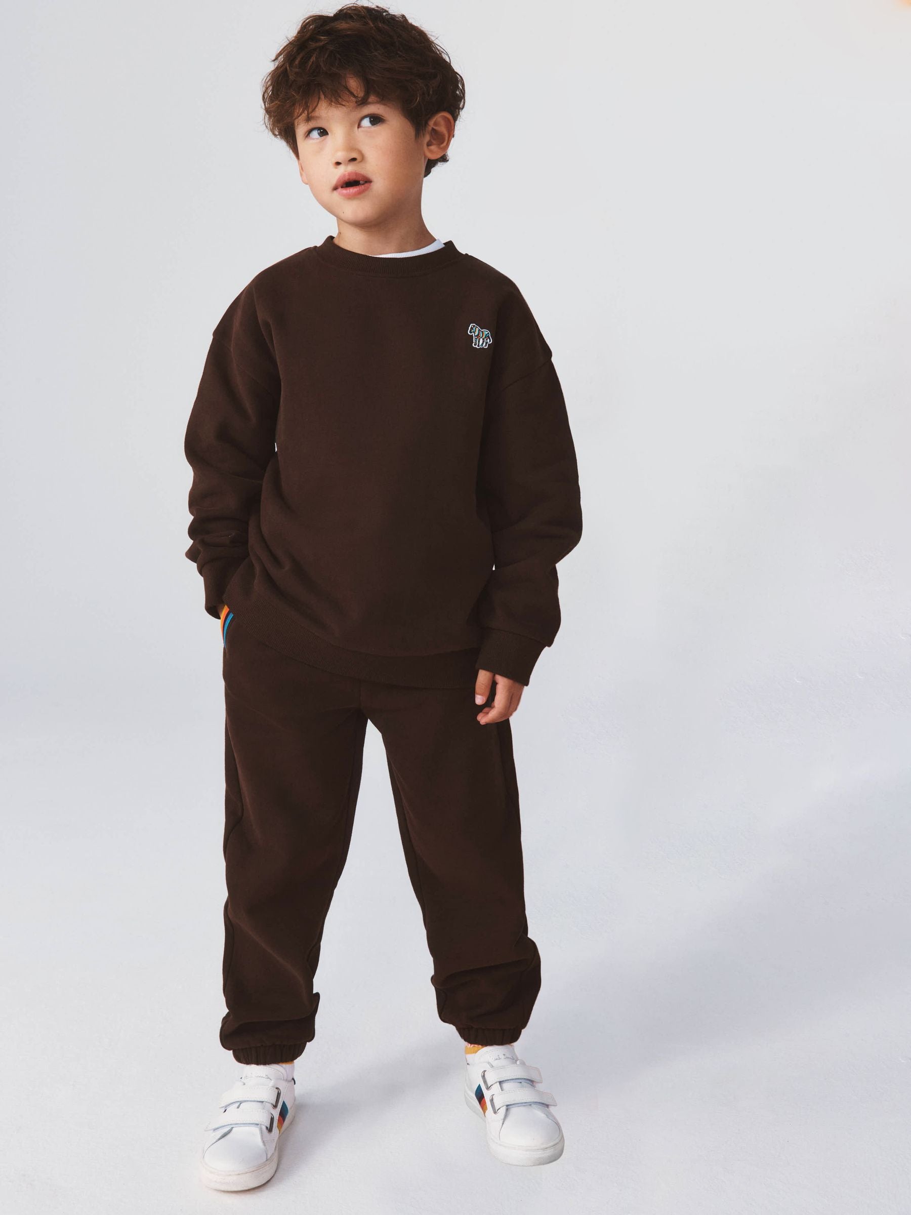 Dsiney Kidz - Paul Smith Junior Brown Zebra Sweatshirt and Joggers Set image 1