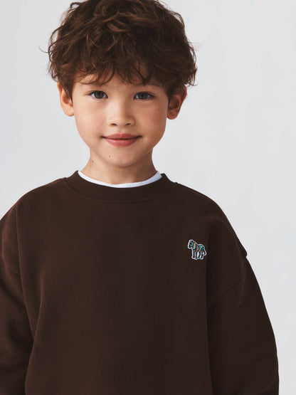 Dsiney Kidz - Paul Smith Junior Brown Zebra Sweatshirt and Joggers Set image 4